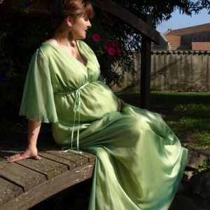 Robe cocktail pour femme enceinte taille réglable