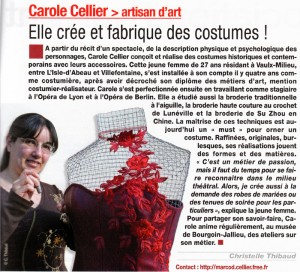Article paru dans Isère Magazine en juillet 2008