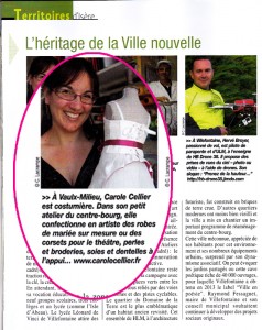 Carole CELLIER dans Isère Magasine (novembre 2014)
