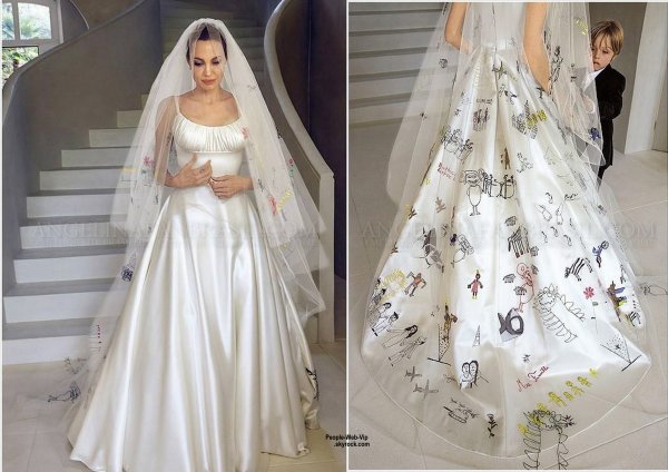 Robe de mariée d'Angelina Jolie