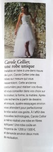 Carole CELLIER dans le Magazine Mariages