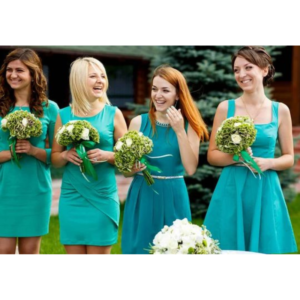 Demoiselles d'honneur en robe verte