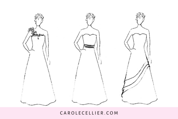 Détournez le regard de vos complexes pour trouver LA robe de mariée parfaite.