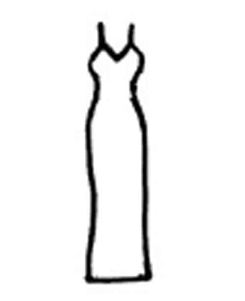 Formes de robe de mariée - la Fourreau