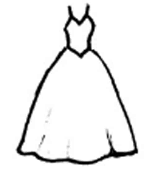 Forme de robe à crinoline
